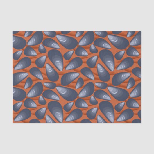 Papier Mousseline Moules Dans Le Sable (Recto)