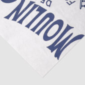 Papier Mousseline Moulin à vent français Typographie bleue Découpage (Détail)