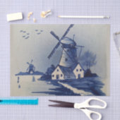 Papier Mousseline Moulin blanc blanc blanc vintage (Artisanat)