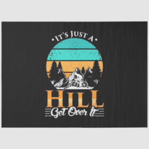 Papier Mousseline Mountain Biker Get Over Hill