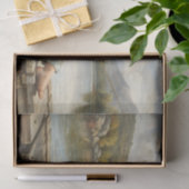 Papier Mousseline Mountain Lake Reverie Fishing Boy Decoupage (Cadeau)