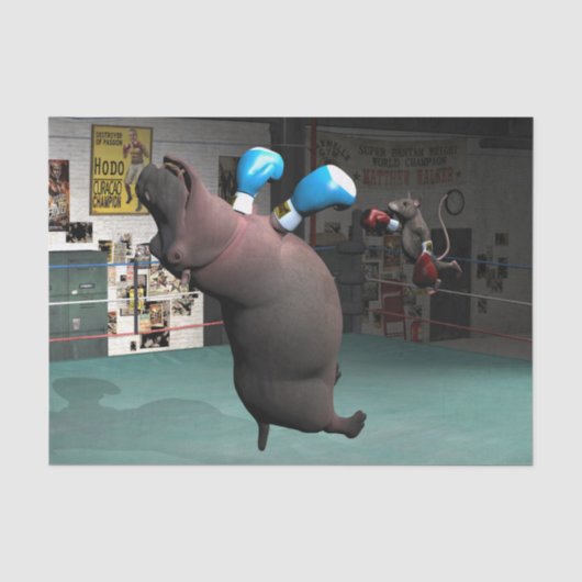 Papier Mousseline Mouse Beats Hippo KO (Recto)