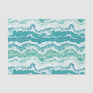 Papier Mousseline mousse de mer marbrée :