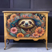 Papier Mousseline Mousseline Cute Sloth & Flower Hat v5 Tissue paper