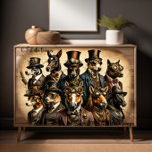 Papier Mousseline Mousseline Dog Family Steampunk Hat Tissue paper