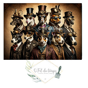 Papier Mousseline Mousseline Dogs Steampunk Hat Tissue paper