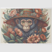 Papier Mousseline Mousseline Flower Hat cute chimp v10 Tissue paper (Recto)