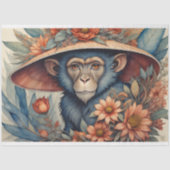 Papier Mousseline Mousseline Flower Hat cute chimp v11 Tissue paper (Recto)