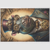 Papier Mousseline Mousseline Hippopotamus Steampunk Hat Tissue paper (Recto)