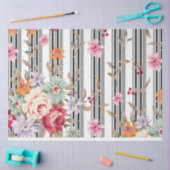 Papier Mousseline MOUSSELINE PAPIER - Fleurs de Chabby - Papier Tiss (Artisanat)