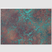Papier Mousseline MOUSSELINE PAPIER - Rouille Damas - Papier Tissus (Recto)