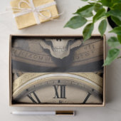 Papier Mousseline Mousseline Steampunk watches skulls Tissue paper (Cadeau)