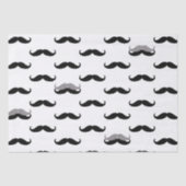 Papier Mousseline Moustache noire et blanche (Recto)