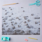 Papier Mousseline Moutons dans la neige (Artisanat)