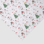 Papier Mousseline Moutons de Noël adorables (Détail)