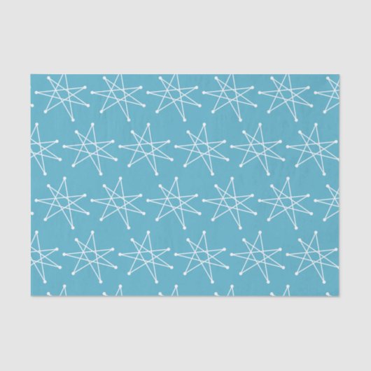 Papier Mousseline Moyen-siècle moderne Noël atomique MCM MOD Star (Recto)
