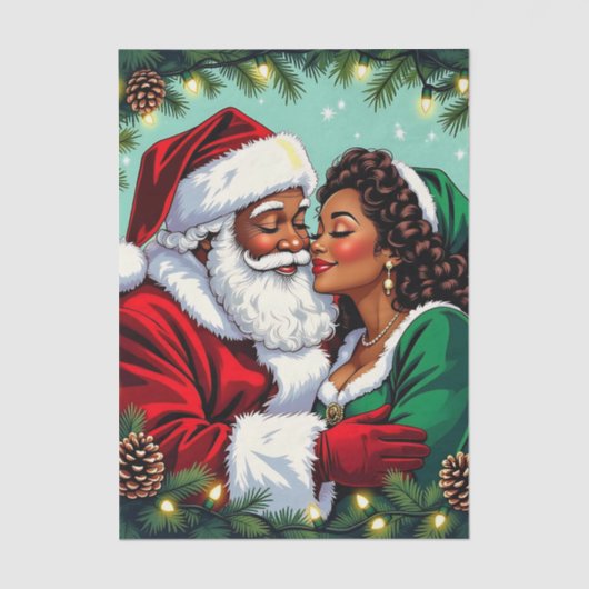Papier Mousseline Mr and Mrs Claus Sweet Christmas (Recto)