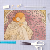 Papier Mousseline Mucha Art nouveau femme beauté (Artisanat)