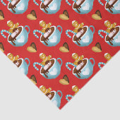 Papier Mousseline Mugs de Noël au chocolat chaud et biscuits (Détail)