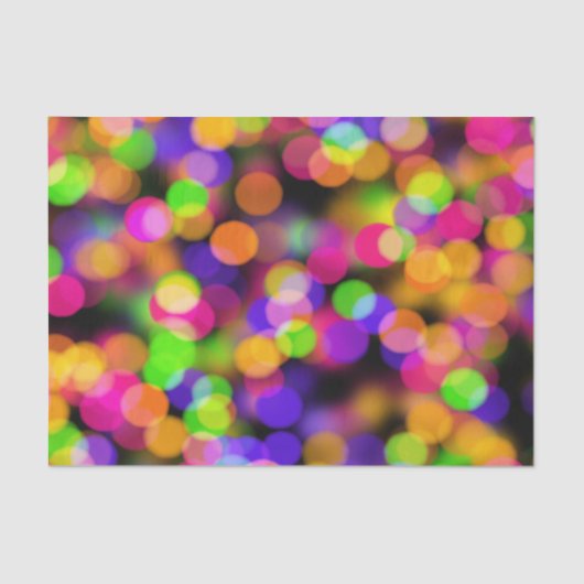 Papier Mousseline Multi-Colored Bokeh (Recto)