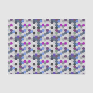 Papier Mousseline Multi Hexagons violet sans fil