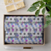 Papier Mousseline Multi Hexagons violet sans fil (Cadeau)