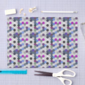 Papier Mousseline Multi Hexagons violet sans fil (Artisanat)