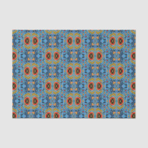 Papier Mousseline Multicolor art populaire estonien motif floral