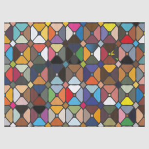 Papier Mousseline Multicolore geometric patterns with octagon shapes