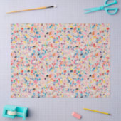 Papier Mousseline Multicolore Rainbow Terrazzo motif (Artisanat)