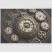 Papier Mousseline Multiple Clocks and pocket watches v4 Tissue paper (Recto)