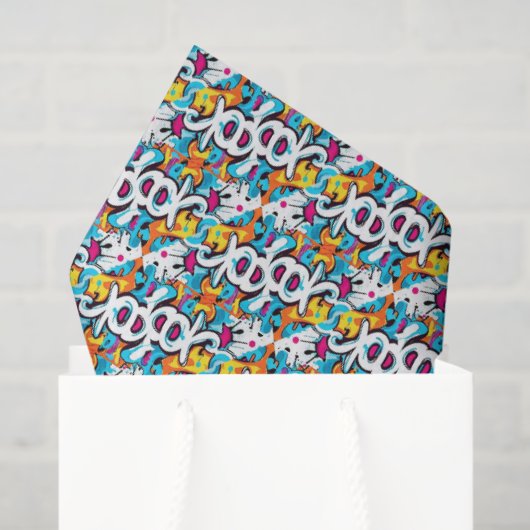 Papier Mousseline Mur de Graffiti (Sac cadeau)