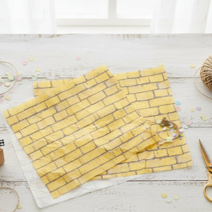 Papier Mousseline Mur de route en briques jaunes