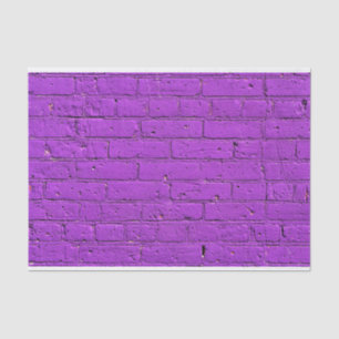 Papier Mousseline Mur en brique violet peint