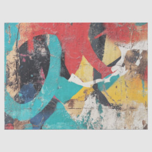 Papier Mousseline Murale de rue avec gouttes superposées et couleur