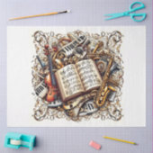 Papier Mousseline Music Notes Series Design 12 (Artisanat)