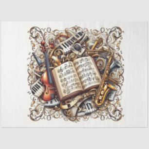 Papier Mousseline Music Notes Series Design 12
