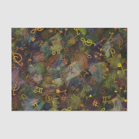 Papier Mousseline Musical Notes (Recto)