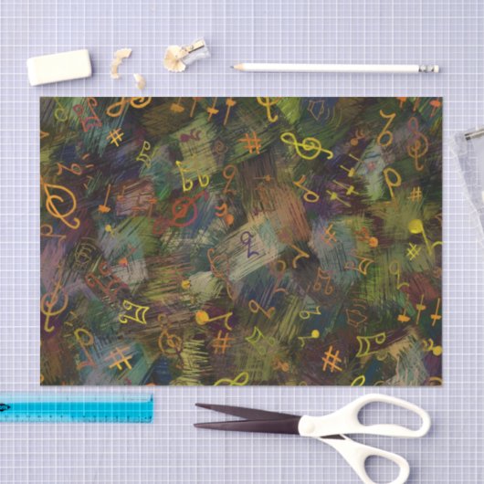Papier Mousseline Musical Notes (Artisanat)