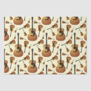 Papier Mousseline Musicien de guitare acoustique professeur de musiq