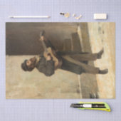 Papier Mousseline Musicien de rue avec guitare (par Gerolamo Induno) (Artisanat)