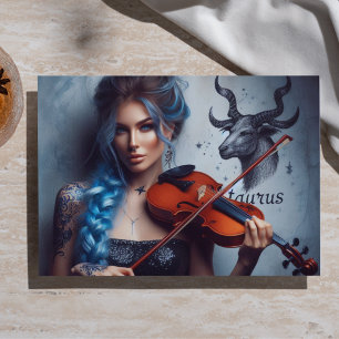 Papier Mousseline Musicien Zodiaque Taureau Violin Découpe