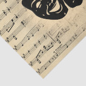 Papier Mousseline Musique antique et masques de théâtre (Détail)