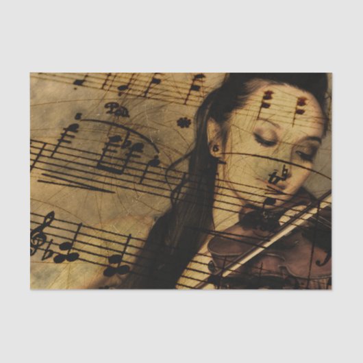 Papier Mousseline Musique Artsy de violon (Recto)