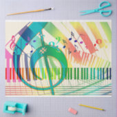 Papier Mousseline Musique Clavier Clavier Clé Déplacement Papier Tis (Artisanat)