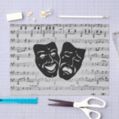 Papier Mousseline Musique d'argent et masques de théâtre (Artisanat)