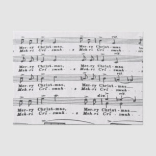 Papier Mousseline Musique de feuille de chanson de Noël