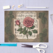 Papier Mousseline Musique et papier de découpage Rose (Artisanat)