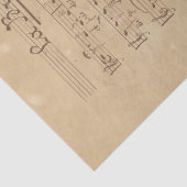 Papier Mousseline Musique et Rose 13 (Détail)