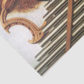 Papier Mousseline MUSIQUE FABRIQUANT ANGELS voeux de Noël (Détail)